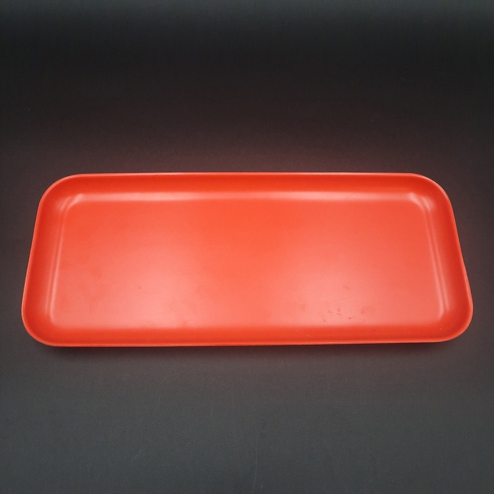 BIOBU by‎ EKOBO Orange Rectangular Serving Tray Bamboo Melamine BPA Free